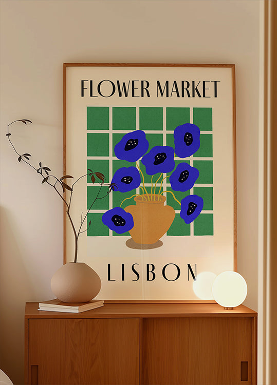 Flower Market Lisbon Portugal Plakat - Posterbox