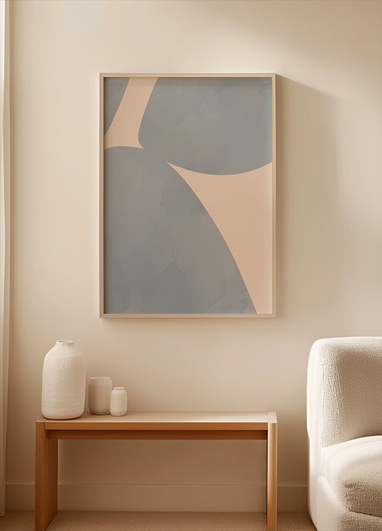 Curved Balance, Abstract Shapes Plakat - Posterbox