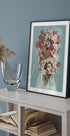 Gathering a Garden Teal Large Plakat - Posterbox