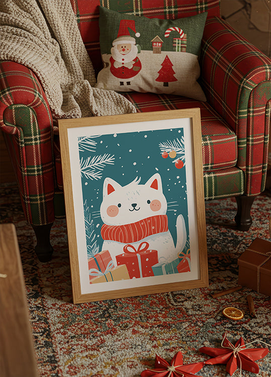 Christmas Cat Plakat - Posterbox