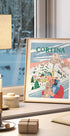 Travel Poster Woman in Cortina, Italy Plakat - Posterbox