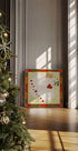 Merry Christmas Dove Festive Illustration Plakat - Posterbox