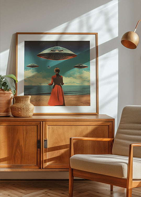 UFO Skies Collage Art Plakat - Posterbox