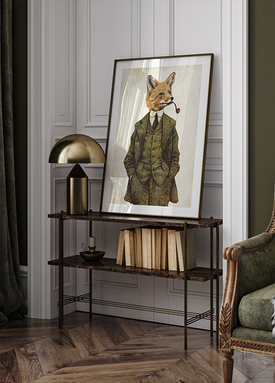 The Vintage Stylish Fox Plakat - Posterbox