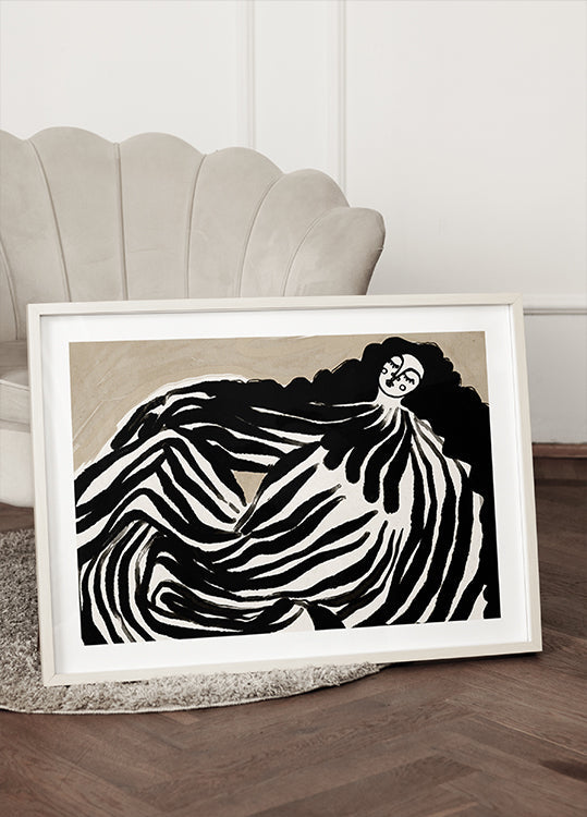 Monochrome Waves Plakat - Posterbox