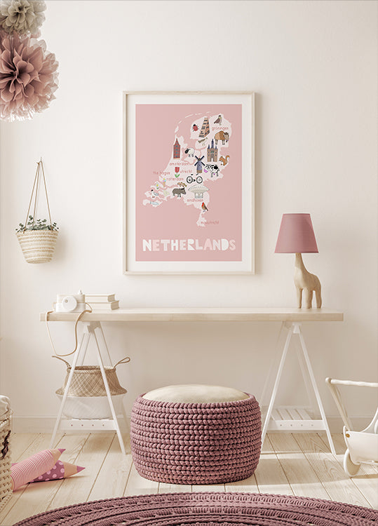The Netherlands Illustration by Artist Carla Daly Plakat - Posterbox