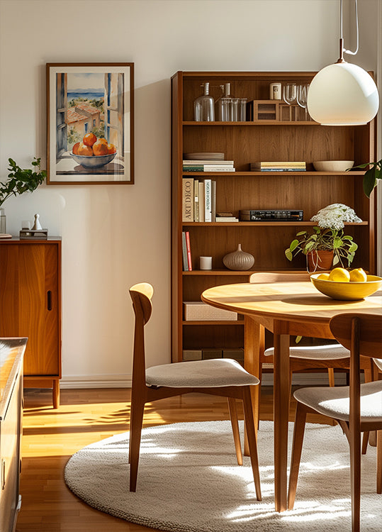 Orangenschale im Fenster Plakat - Posterbox