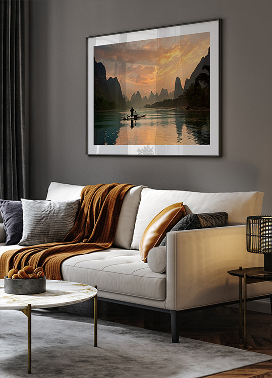 Golden Li River Plakat - Posterbox