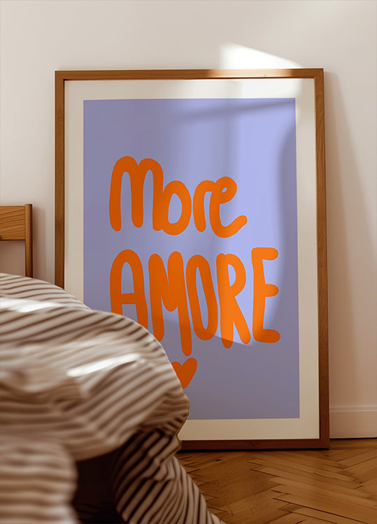 Bold Typography in Vibrant Orange Plakat - Posterbox