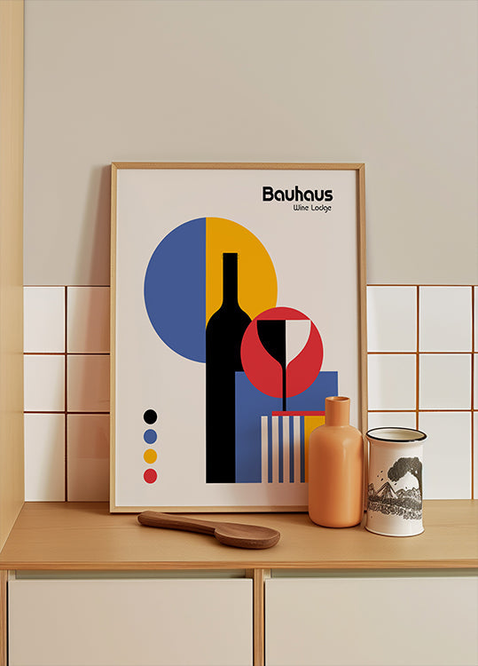 Bauhaus Wine Lodge Plakat - Posterbox