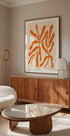 Orange Stylized Branches Plakat - Posterbox