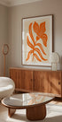 Abstract  Orange Stylized Tulip Plakat - Posterbox