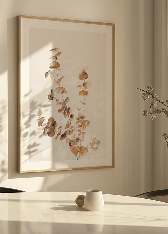 Eucalyptus Creative Gold 03 Plakat - Posterbox