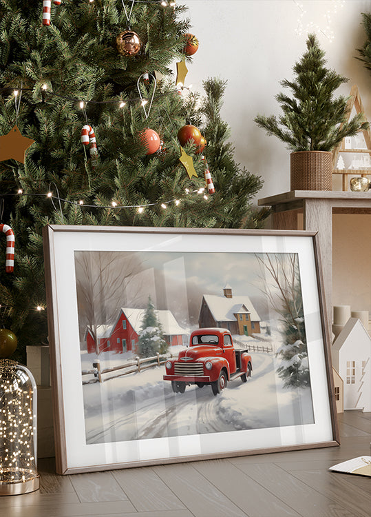 Christmas Truck Plakat - Posterbox