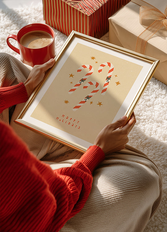 Candy Cane Plakat - Posterbox