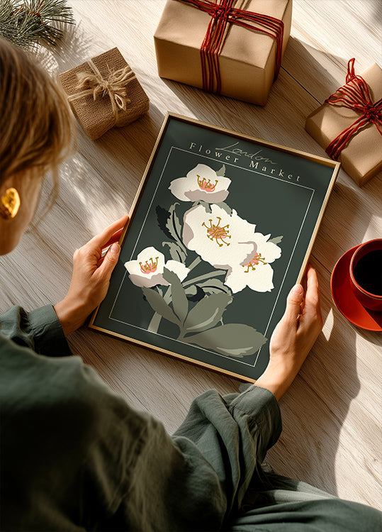 Flower Market London Hellebore Plakat - Posterbox