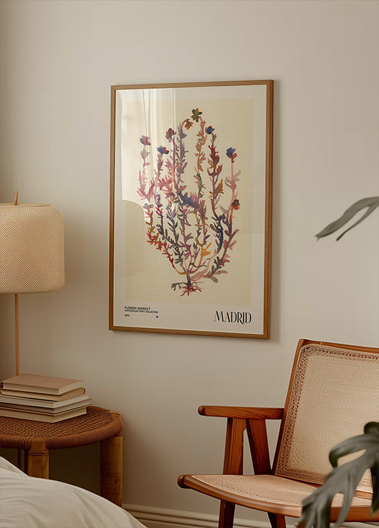 Watercolor print collection. Flower market - Madrid - Posterbox
