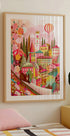 Italian Village With Cat On Wall Plakat - Posterbox