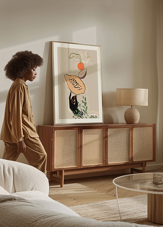 Balancing Fruits Plakat - Posterbox