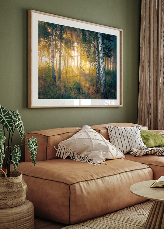 Gold in the forest Plakat - Posterbox