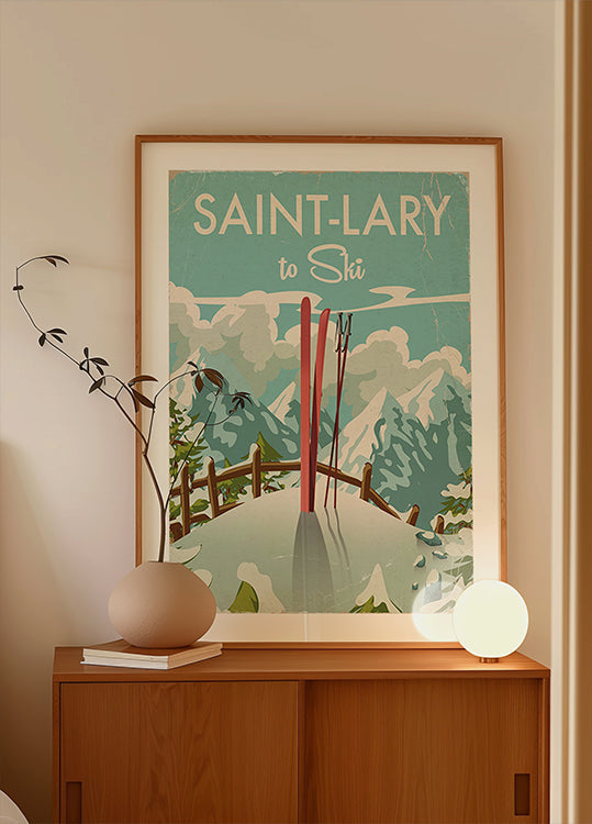 Saint Lary Ski Poster Plakat - Posterbox