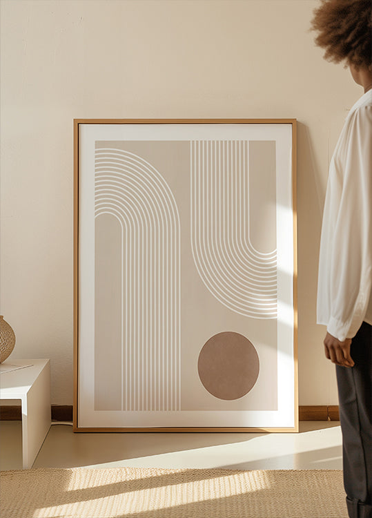Beige Arc Plakat - Posterbox