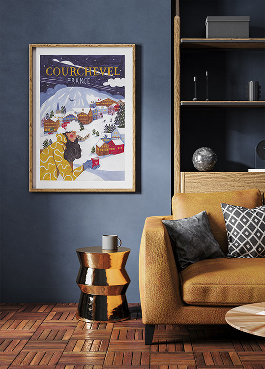 Travel woman in France, Courchevel Plakat - Posterbox