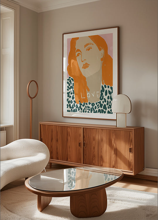 Portrait of a Woman with Orange Hair Plakat - Posterbox