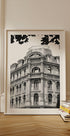 Vienna Baroque Townhouse Black & White Plakat - Posterbox