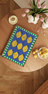 Vibrant Yellow Lemons on a Deep Blue Plakat - Posterbox
