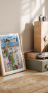 London City with View of the Thames River and Big Ben by Artist Carla Daly Plakat - Posterbox