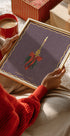Candle with bow and spruce sprigs Plakat - Posterbox