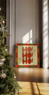 Ho Ho Ho Chirstmas Festive Illustration Poster - Posterbox