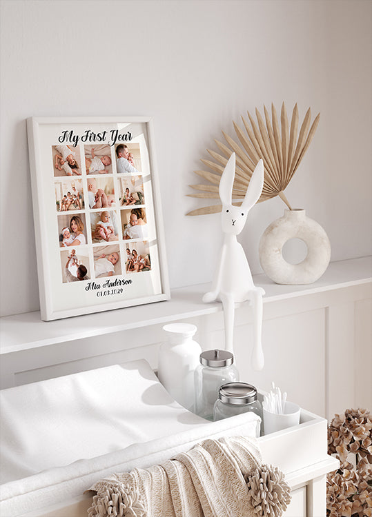 My First Year Personalized Baby Plakat - Posterbox