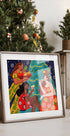 Festive Christmas fruit women Poster - Posterbox