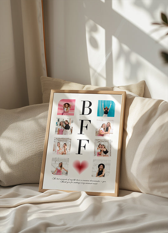BFF Personalized Photo Collage Plakat - Posterbox