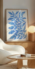 Botanical Illustration Of Blue Leaves Plakat - Posterbox