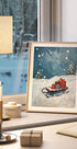 Schlitten mit Geschenken Plakat - Posterbox