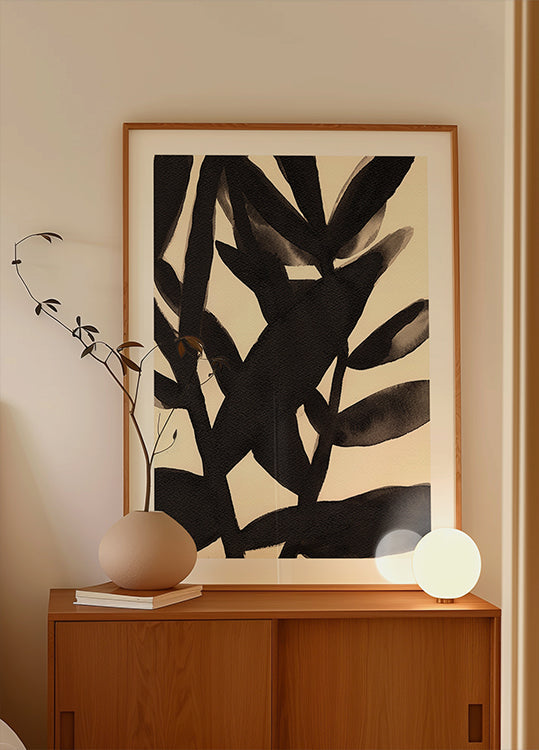 Branches in Black and Beige II Plakat - Posterbox