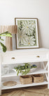 Star Magnolia Florals on Sage background Plakat - Posterbox