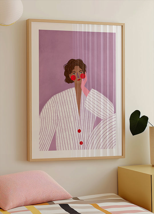 The Woman With the Pink Glove Plakat - Posterbox
