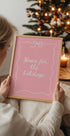 Home for the Holidays - White on Pink Plakat - Posterbox