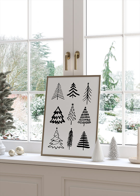 Christmas Trees 3 Plakat - Posterbox