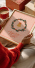 Christmas wreath with bell and bow Plakat - Posterbox