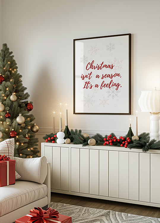 Christmas is a feeling Plakat - Posterbox