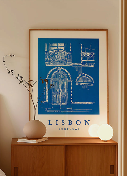 Lisbon Doorway Plakat - Posterbox
