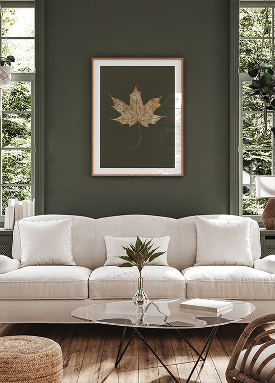 Autumn Maple Leaf Watercolor Plakat - Posterbox