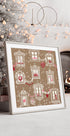 Black forest X-Mas Winter windows pattern Plakat - Posterbox