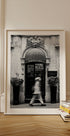 Historic Hotel Entrance Black & White Plakat - Posterbox