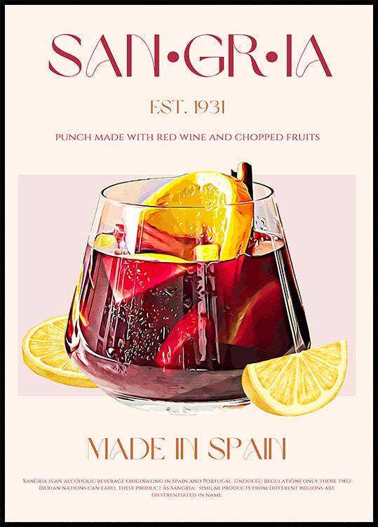 A Glass Filled With Red Wine Plakat - Posterbox